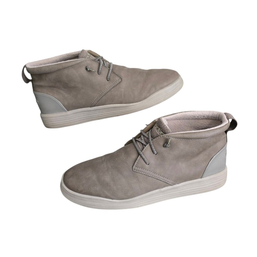 Hey Dude Jo Slip On Shoes Mens Size 11 Taupe Leather Ankle Boots